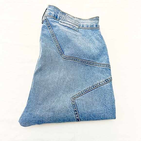 Revice Venus Flares Light Wash Denim Jeans Seam Detailed Zip Fly Size 32 - Picture 1 of 8